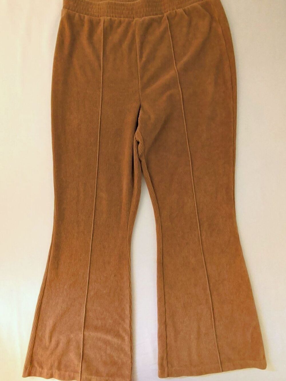 Aerie Brown Ribbed Stretch Corduroy Flared Pants